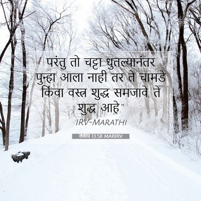 Picture 07 - लेवीय 13:58 MARIRV - परंतु तो चट्टा - Bible Verse Picture