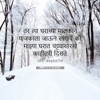 Picture 07 - लेवीय 14:35 MARIRV - तर त्या घराच्या - Bible Verse Picture