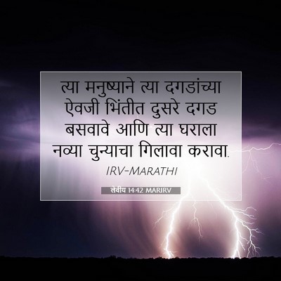 Picture 07 - लेवीय 14:42 MARIRV - त्या मनुष्याने - Bible Verse Picture