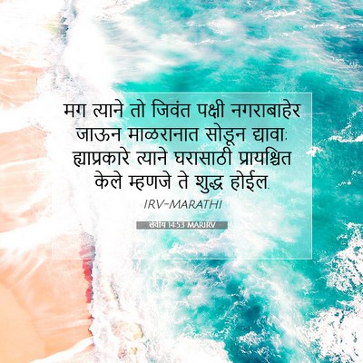 Picture 07 - लेवीय 14:53 MARIRV - मग त्याने तो जिवंत - Bible Verse Picture