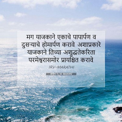 Picture 07 - लेवीय 15:30 MARIRV - मग याजकाने एकाचे - Bible Verse Picture