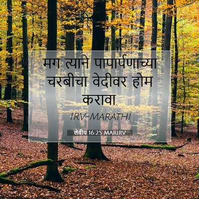 Picture 07 - लेवीय 16:25 MARIRV - मग त्याने - Bible Verse Picture