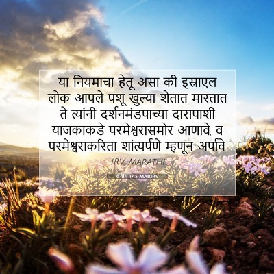 Picture 07 - लेवीय 17:5 MARIRV - या नियमाचा हेतू - Bible Verse Picture