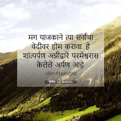Picture 07 - लेवीय 3:11 MARIRV - मग याजकाने त्या - Bible Verse Picture