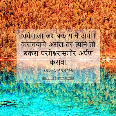 Picture 07 - लेवीय 3:12 MARIRV - “कोणाला जर - Bible Verse Picture
