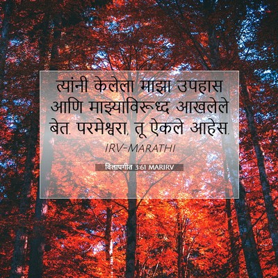 Picture 07 - विलापगीत 3:61 MARIRV - त्यांनी केलेला - Bible Verse Picture