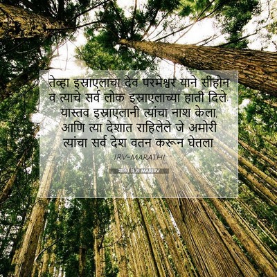 Picture 07 - शास्ते 11:21 MARIRV - तेव्हा इस्राएलाचा - Bible Verse Picture