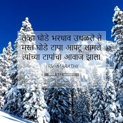 Picture 07 - शास्ते 5:22 MARIRV - तेव्हा घोडे भरधाव - Bible Verse Picture
