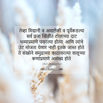 Picture 07 - शास्ते 7:12 MARIRV - तेव्हा मिद्यानी व - Bible Verse Picture