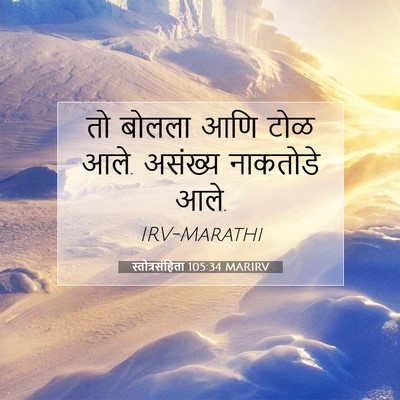 Picture 07 - स्तोत्रसंहिता 105:34 MARIRV - तो बोलला आणि टोळ - Bible Verse Picture