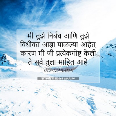 Picture 07 - स्तोत्रसंहिता 119:168 MARIRV - मी तुझे निर्बंध - Bible Verse Picture