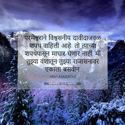 Picture 07 - स्तोत्रसंहिता 132:11 MARIRV - परमेश्वराने - Bible Verse Picture