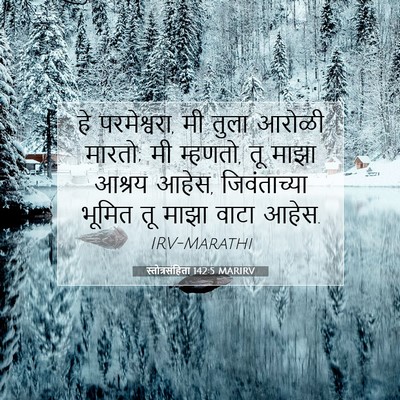 Picture 07 - स्तोत्रसंहिता 142:5 MARIRV - हे परमेश्वरा, मी - Bible Verse Picture
