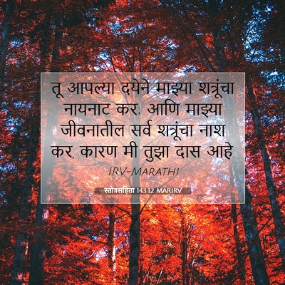 Picture 07 - स्तोत्रसंहिता 143:12 MARIRV - तू आपल्या दयेने - Bible Verse Picture