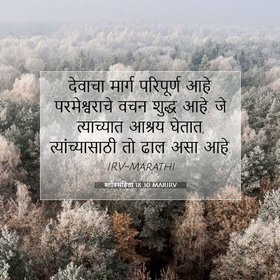 Picture 07 - स्तोत्रसंहिता 18:30 MARIRV - देवाचा मार्ग - Bible Verse Picture