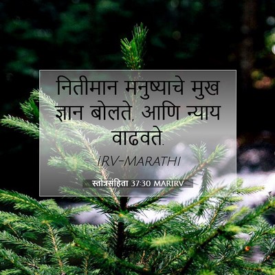 Picture 07 - स्तोत्रसंहिता 37:30 MARIRV - नितीमान मनुष्याचे - Bible Verse Picture