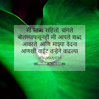 Picture 07 - स्तोत्रसंहिता 39:2 MARIRV - मी स्तब्ध राहिलो, - Bible Verse Picture