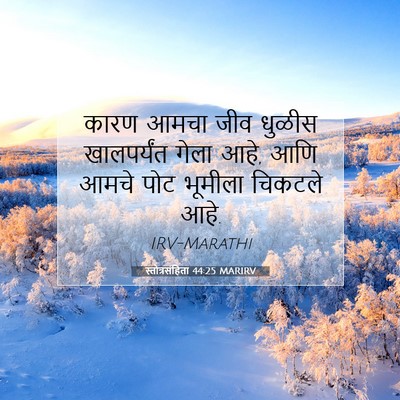 Picture 07 - स्तोत्रसंहिता 44:25 MARIRV - कारण आमचा जीव - Bible Verse Picture