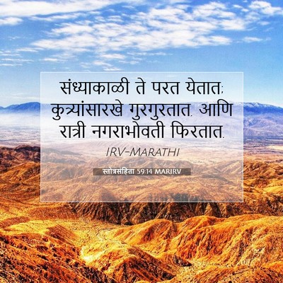 Picture 07 - स्तोत्रसंहिता 59:14 MARIRV - संध्याकाळी ते परत - Bible Verse Picture