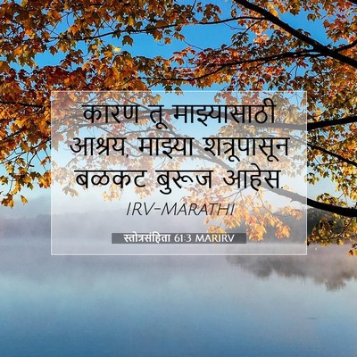 Picture 07 - स्तोत्रसंहिता 61:3 MARIRV - कारण तू - Bible Verse Picture