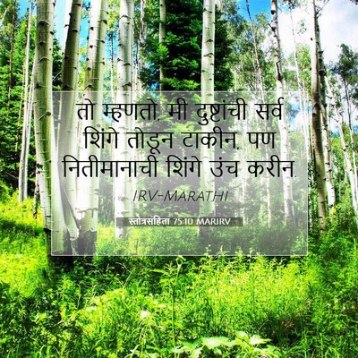 Picture 07 - स्तोत्रसंहिता 75:10 MARIRV - तो म्हणतो, मी - Bible Verse Picture