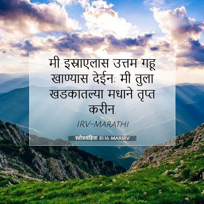 Picture 07 - स्तोत्रसंहिता 81:16 MARIRV - मी इस्राएलास - Bible Verse Picture