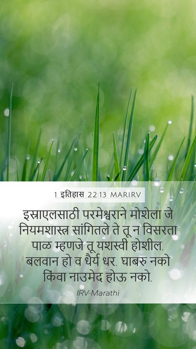 1 इतिहास 22:13 MARIRV Bible Verse Image