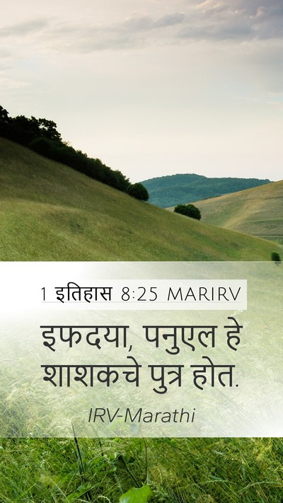 1 इतिहास 8:25 MARIRV Mobile Phone Wallpaper - इफदया, पनुएल हे - Mobile Bible Verse Wallpaper