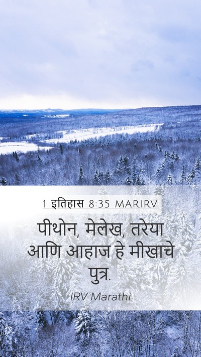 1 इतिहास 8:35 MARIRV Mobile Phone Wallpaper - पीथोन, मेलेख, तरेया - Mobile Bible Verse Wallpaper