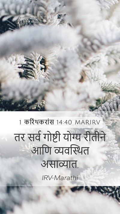 1 करिंथकरांस 14:40 MARIRV Bible Verse Image
