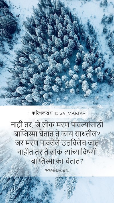 1 करिंथकरांस 15:29 MARIRV Mobile Phone Wallpaper - नाही तर, जे लोक मरण - Mobile Bible Verse Wallpaper