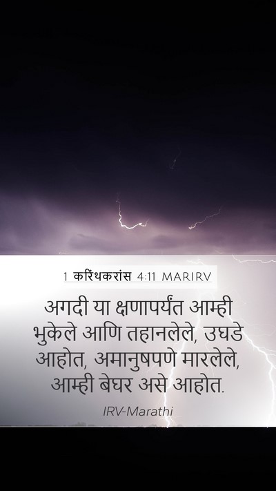 1 करिंथकरांस 4:11 MARIRV Bible Verse Image
