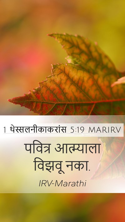 1 थेस्सलनीकाकरांस 5:19 MARIRV Bible Verse Image