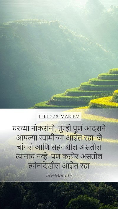 1 पेत्र 2:18 MARIRV Mobile Phone Wallpaper - घरच्या नोकरांनो, - Mobile Bible Verse Wallpaper