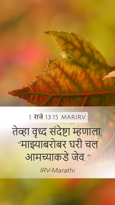 1 राजे 13:15 MARIRV Mobile Phone Wallpaper - तेव्हा वृध्द - Mobile Bible Verse Wallpaper