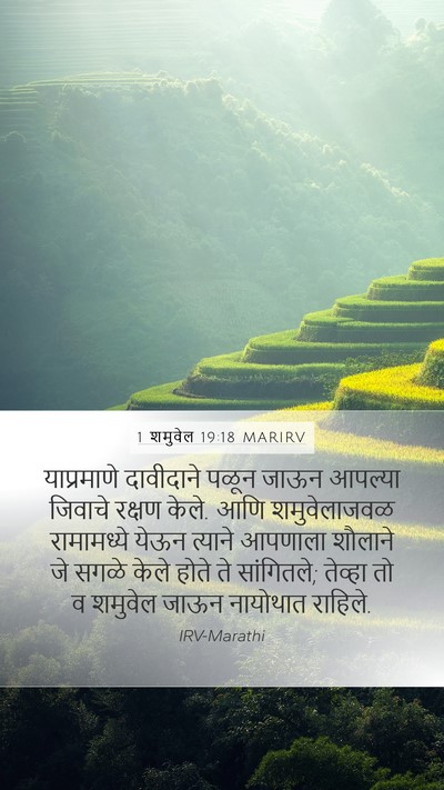 1 शमुवेल 19:18 MARIRV Bible Verse Image