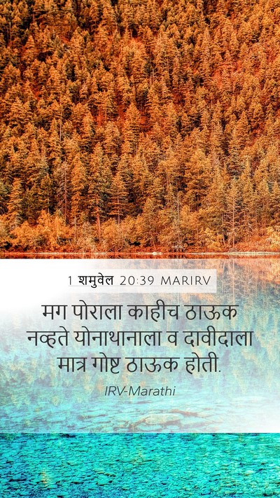 1 शमुवेल 20:39 MARIRV Mobile Phone Wallpaper - मग पोराला काहीच - Mobile Bible Verse Wallpaper