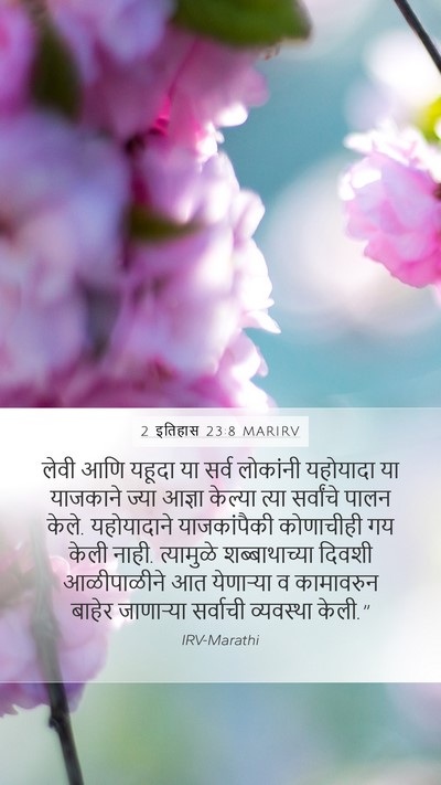 2 इतिहास 23:8 MARIRV Bible Verse Image