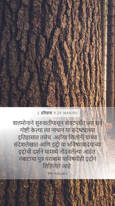 2 इतिहास 9:29 MARIRV Bible Verse Image