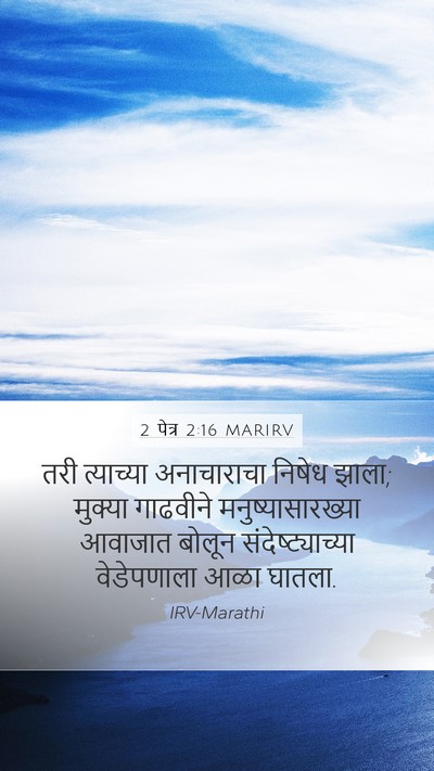 2 पेत्र 2:16 MARIRV Mobile Phone Wallpaper - तरी त्याच्या - Mobile Bible Verse Wallpaper