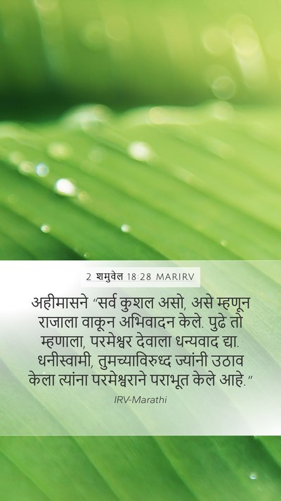 2 शमुवेल 18:28 MARIRV Bible Verse Image