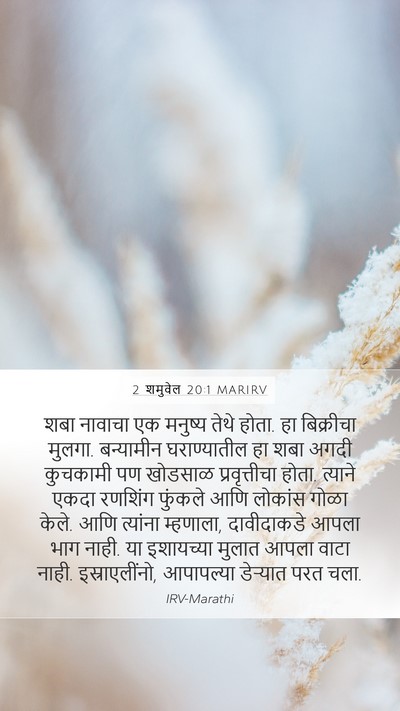 2 शमुवेल 20:1 MARIRV Bible Verse Image