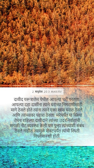 2 शमुवेल 20:3 MARIRV Mobile Phone Wallpaper - दावीद यरूशलेम - Mobile Bible Verse Wallpaper