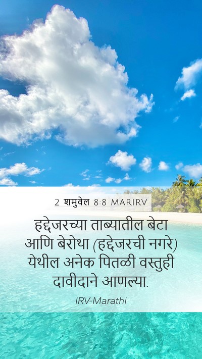 2 शमुवेल 8:8 MARIRV Bible Verse Image