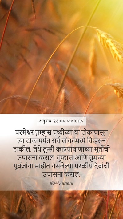 अनुवाद 28:64 MARIRV Bible Verse Image