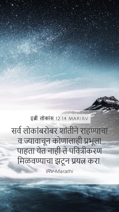 इब्री लोकांस 12:14 MARIRV Bible Verse Image