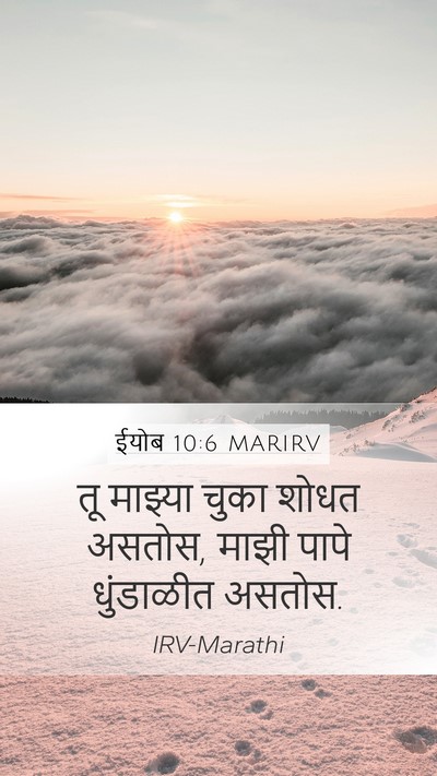 ईयोब 10:6 MARIRV Mobile Phone Wallpaper - तू माझ्या चुका - Mobile Bible Verse Wallpaper