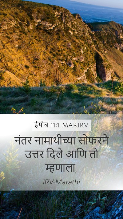 ईयोब 11:1 MARIRV Mobile Phone Wallpaper - नंतर नामाथीच्या - Mobile Bible Verse Wallpaper