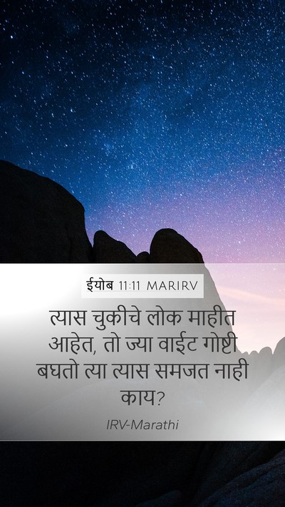 ईयोब 11:11 MARIRV Bible Verse Image