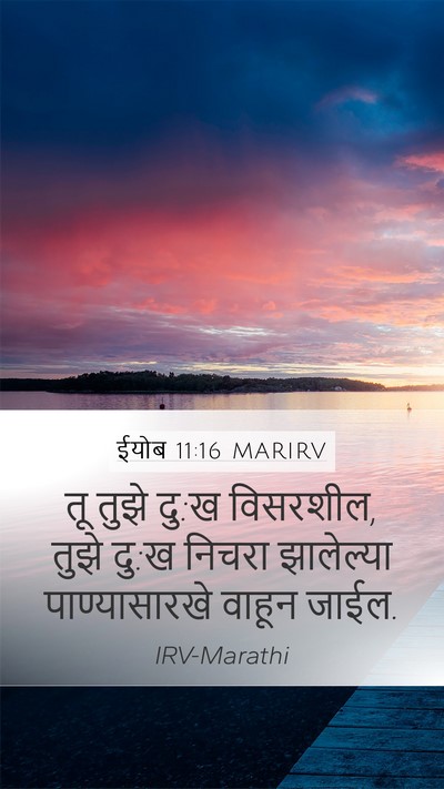 ईयोब 11:16 MARIRV Mobile Phone Wallpaper - तू तुझे दु:ख - Mobile Bible Verse Wallpaper